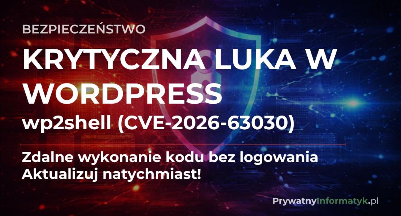 WordPress wp2shell (CVE-2026-63030) – krytyczna podatność umożliwiająca zdalne wykonanie kodu (RCE)